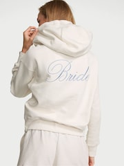 Victoria's Secret Coconut White Bride Angel Fleece Full Zip Hoodie - Image 2 of 2