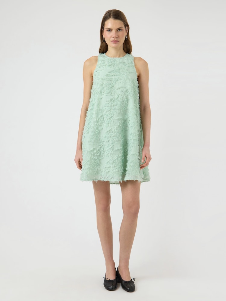 Y.A.S Green Sleeveless Textured Mini Dress - Image 1 of 2 Y.A.S Green Sleeveless Textured Mini Dress - Image 1 of 2