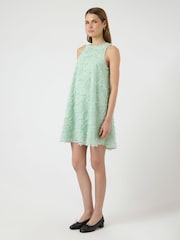 Y.A.S Green Sleeveless Textured Mini Dress - Image 3 of 6
