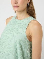 Y.A.S Green Sleeveless Textured Mini Dress - Image 4 of 6