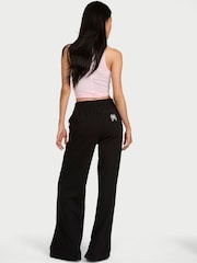 Victoria's Secret Pure Black Fleece Wide Leg Joggers - Image 2 of 2