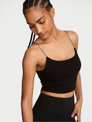 Victoria's Secret Black Cotton Cropped Cami Top - Image 1 of 2