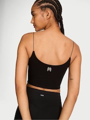 Victoria's Secret Black Cotton Cropped Cami Top - Image 2 of 2