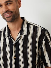 Threadbare Crochet Relaxed Fit Short Sleeve Shirt - Image 1 of 4