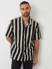 Threadbare Crochet Relaxed Fit Short Sleeve Shirt - Image 2 of 4