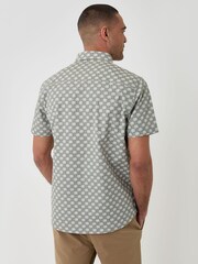 Threadbare Green Palm Tree Print Short Sleeve Shirt - Image 2 of 4