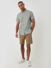 Threadbare Green Palm Tree Print Short Sleeve Shirt - Image 3 of 4