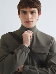 River Island Green Comfort Stretch Funnel Jacket - Image 4 of 4