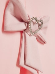 Robe River Island en néo-marine à manches bouffantes avec nœud - Image 4 de 4