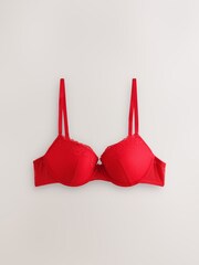 Red A-DD Push Up Padded Balcony Bras - Image 5 of 7