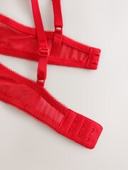 Red A-DD Push Up Padded Balcony Bras - Image 7 of 7