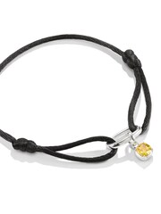Thomas Sabo Black Charm Connect Textile Bracelet - Image 2 of 3
