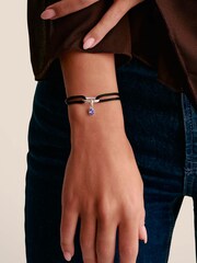 Thomas Sabo Black Charm Connect Textile Bracelet - Image 3 of 3