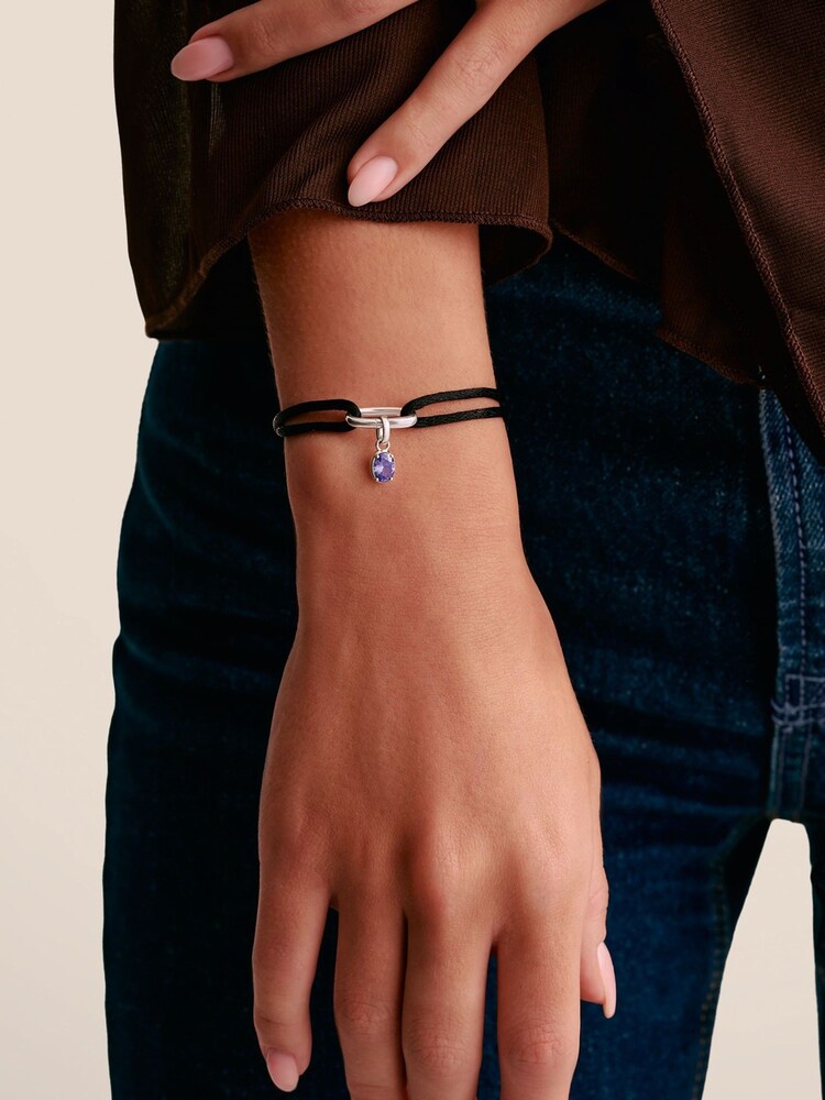 Thomas Sabo Black Charm Connect Textile Bracelet - Image 3 of 3