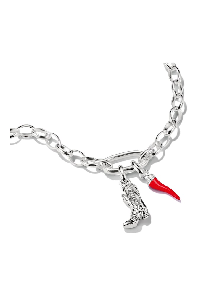 Thomas Sabo Silver Charm Connect Cowboy Boots - Image 1 of 3 Thomas Sabo Silver Charm Connect Cowboy Boots - Image 1 of 3