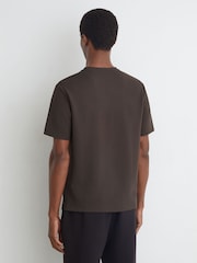 Smeđa - Reiss Cole Textured Modern-Fit Crew-Neck T-Shirt - Slika 5 od 6