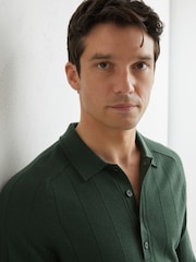 Ciemnozielony - Reiss Greyson Polo Shirt - Obraz 5 z 6