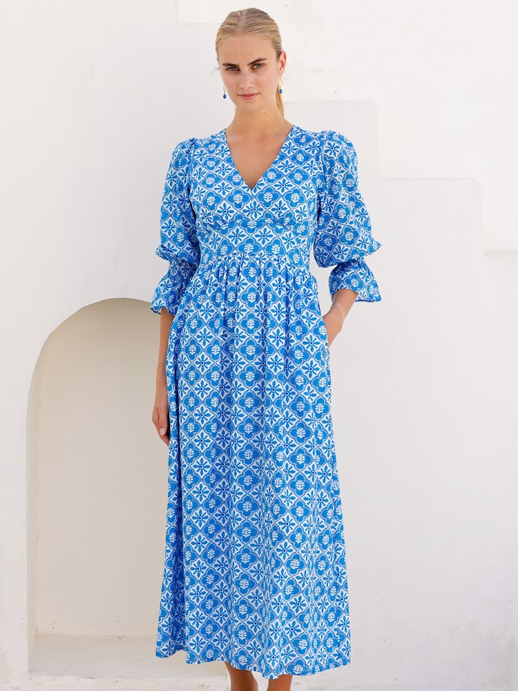 Aspiga Blue Chloe Thin Cotton Dress - Image 1 of 6
