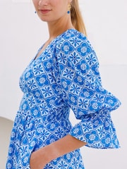 Aspiga Blue Chloe Thin Cotton Dress - Image 6 of 6