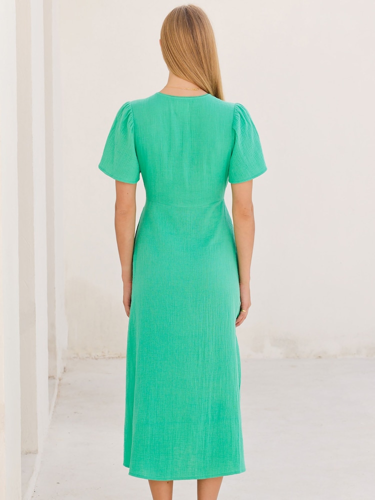 aspiga green dress Aspiga Cordelia Dress - Cream/Green