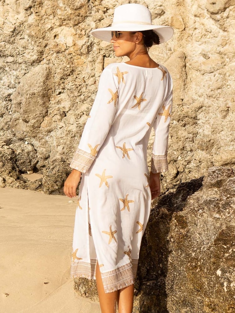 Aspiga Gold Guadalupe Maxi Cotton Tunic - Image 2 of 4 Aspiga Gold Guadalupe Maxi Cotton Tunic - Image 2 of 4