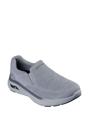 Skechers Grey Arch Fit Crosser Locke Trainers - Image 1 of 5