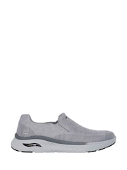 Skechers Grey Arch Fit Crosser Locke Trainers - Image 2 of 5
