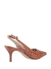 Hush Puppies Brown Danika Kitten Heels - Image 4 of 5