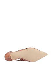 Hush Puppies Brown Dalia Kitten Leather Heels - Image 7 of 7