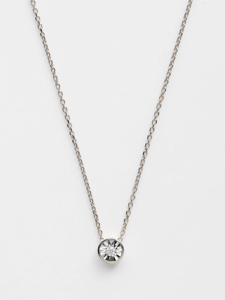 Carrie Elizabeth Silver Tone Avalon Diamond Necklace - Image 2 of 3