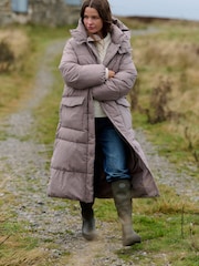The Set Showerproof Padded Maxi Coat Taupe - Image 1 of 7