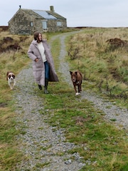 The Set Showerproof Padded Maxi Coat Taupe - Image 3 of 7