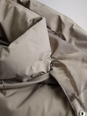 The Set Showerproof Padded Maxi Coat Taupe - Image 5 of 7