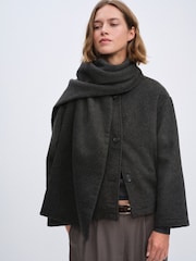 Manteau foulard The Set à col cheminée - Image 3 de 14