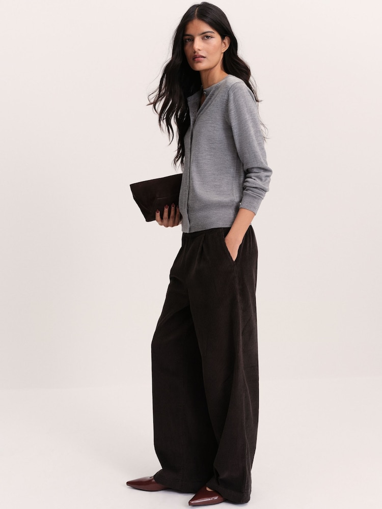 The Set 2 Pack Corduroy Pull-On Trousers Grey/Burgundy - Image 1 of 10