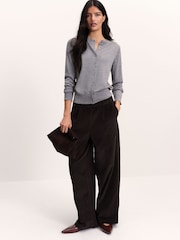 The Set 2 Pack Corduroy Pull-On Trousers Grey/Burgundy - Image 3 of 10