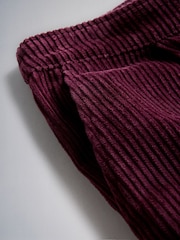 The Set 2 Pack Corduroy Pull-On Trousers Grey/Burgundy - Image 9 of 10