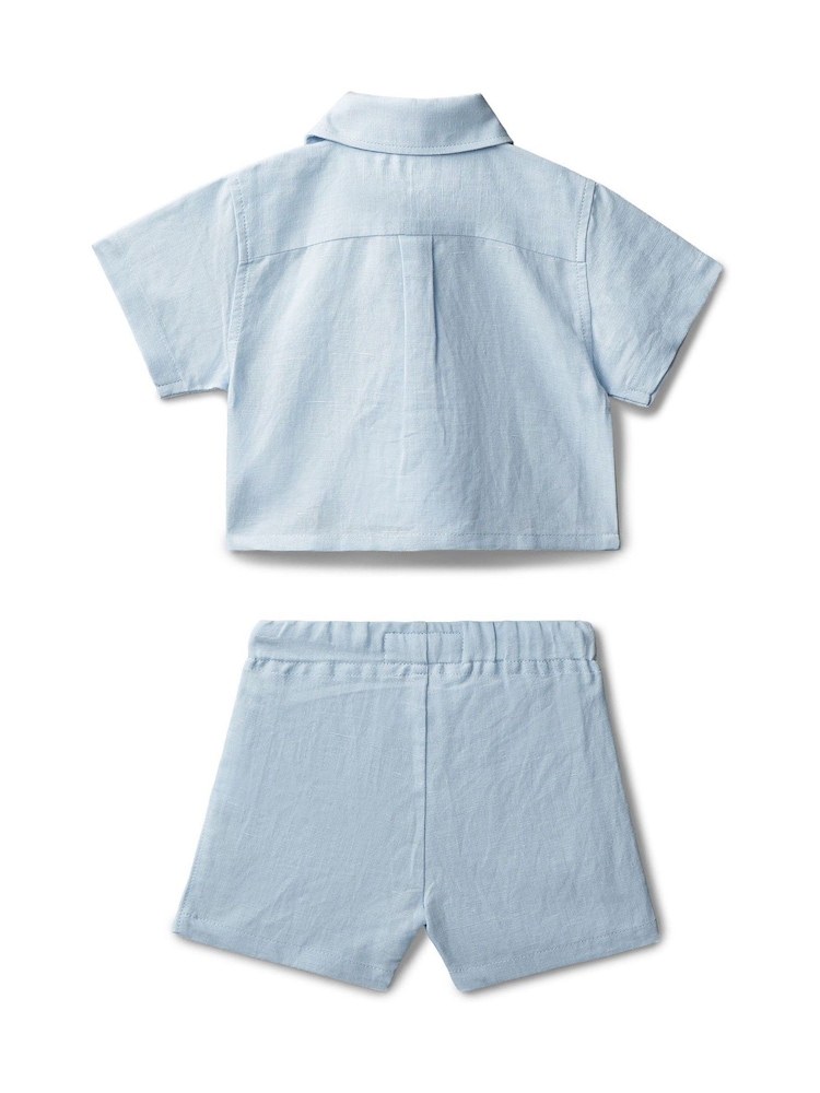 Calvin Klein Blue Knit Shorts 2 Piece Set - Image 2 of 2