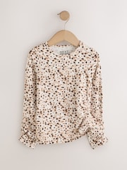 Brown Animal Long Sleeve Ruched Top (3-16yrs) - Image 5 of 8