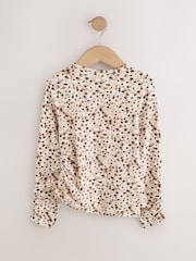 Brown Animal Long Sleeve Ruched Top (3-16yrs) - Image 6 of 8