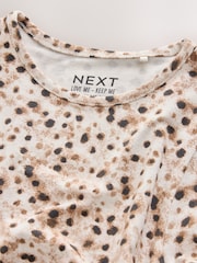 Brown Animal Long Sleeve Ruched Top (3-16yrs) - Image 7 of 8