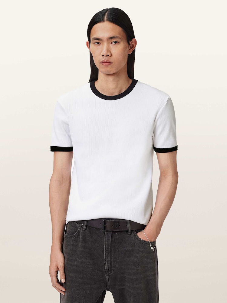 AllSaints White Austin Short Sleeve Crew Neck T-Shirt - Image 1 of 6