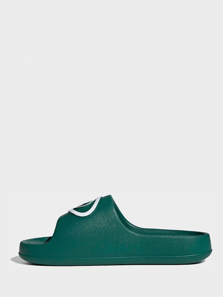 adidas Originals Green Adilette Sandals - Image 2 of 9