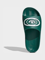 adidas Originals Green Adilette Sandals - Image 6 of 9