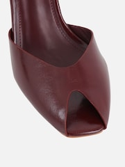 Simmi London Red Savvy Peep Toe Heeled Sandals - Image 2 of 3