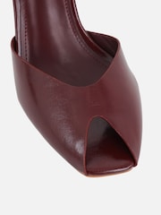 Simmi London Red Savvy Peep Toe Heeled Sandals - Image 4 of 4