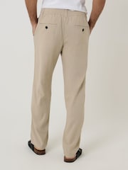 Threadbare Natural Linen Blend Trousers - Image 2 of 4