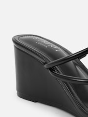 Simmi London Black Anya Detail Wedge Sandals - Image 4 of 4