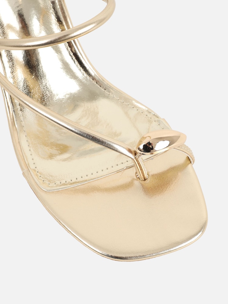 Simmi London Gold Anya Detail Wedge Sandals - Image 4 of 4 Simmi London Gold Anya Detail Wedge Sandals - Image 4 of 4