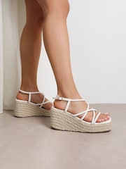 أبيض - حذاء بكعب عريض Belise من Simmi London - صورة 1 من 4